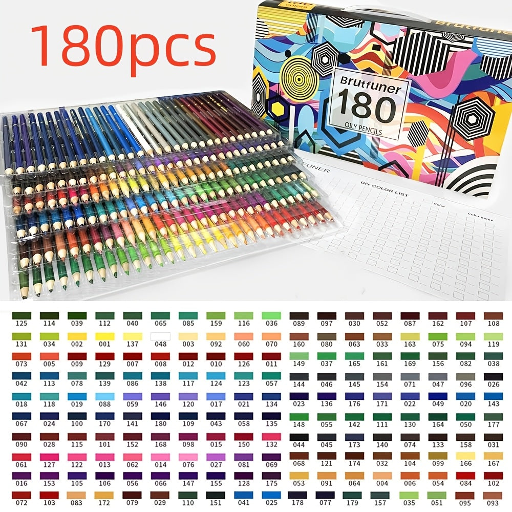 Olie-gebaseerde kleurpotlodenset – 72/180/520 stuks met zachte kern voor professioneel en creatief gebruik