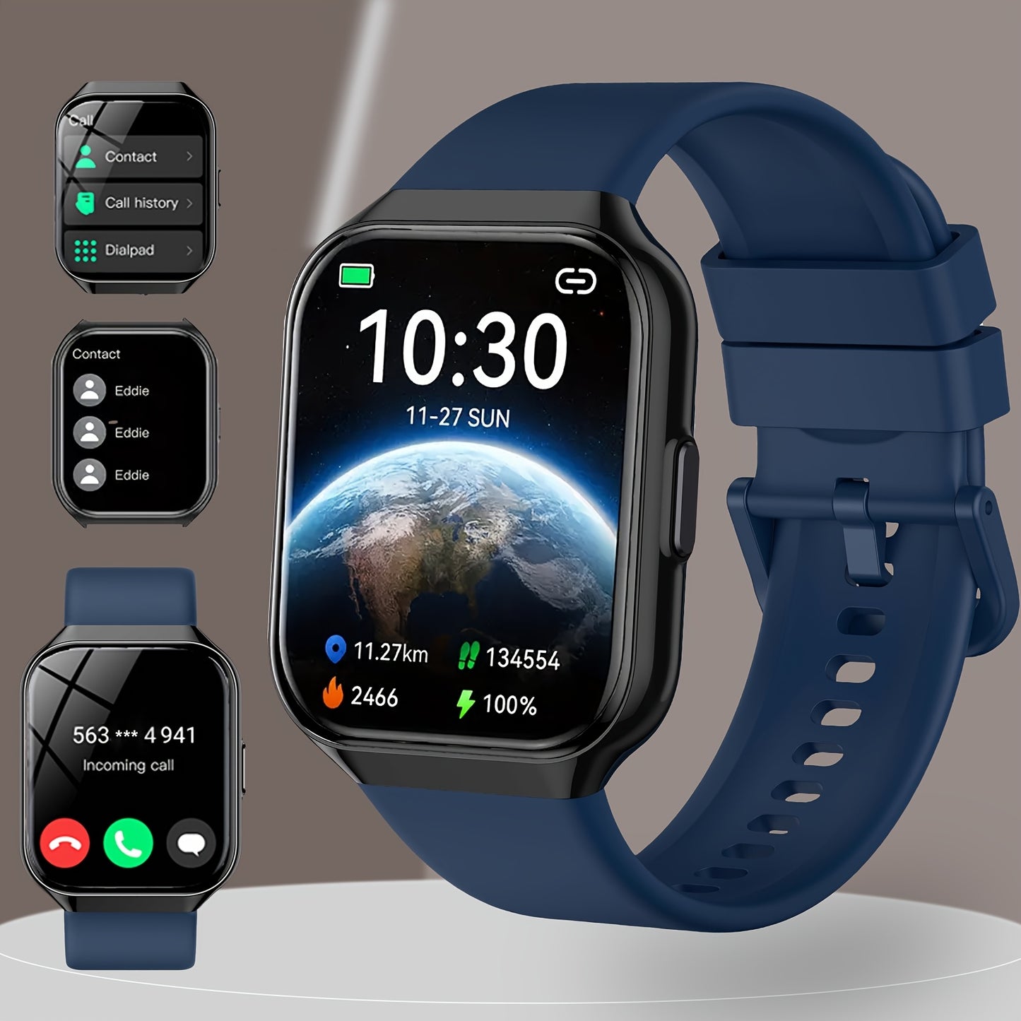 Smartwatch 1.96 inch waterdicht met sportmodi en slaapmonitoring