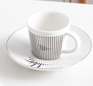 Keramische Koffietas met Spiegelstructuur voor Moderne Tafelpresentatie