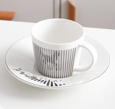 Keramische Koffietas met Spiegelstructuur voor Moderne Tafelpresentatie