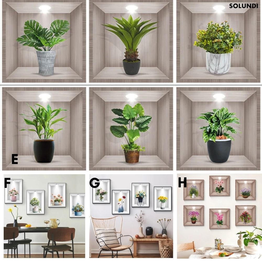 3D Wanddecoratie Met Groene Plantstructuur Voor Binnenruimtes