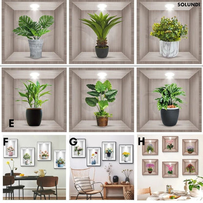 3D Wanddecoratie Met Groene Plantstructuur Voor Binnenruimtes