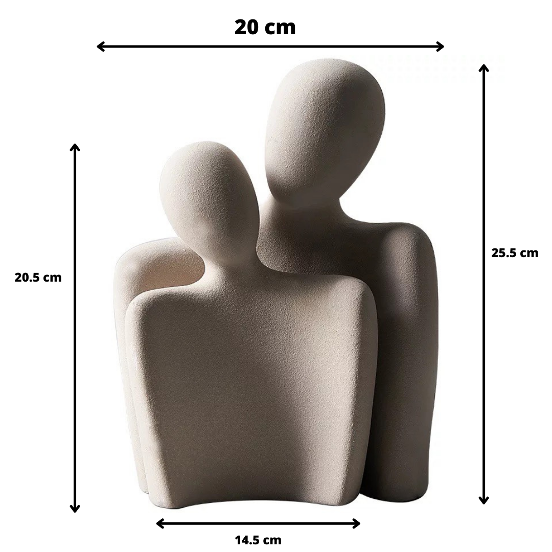 Abstracte Keramische Liefdessculptuur Voor Moderne En Tijdloze Woondecoratie