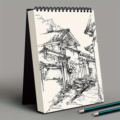 Schetsboeken met spiraalbinding – 4-delige set met zuurvrij papier voor tekenen en creatieve projecten