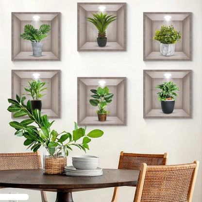 3D Wanddecoratie Met Groene Plantstructuur Voor Binnenruimtes