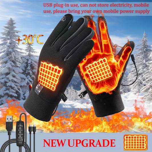 USB Verwarmingshandschoenen – 3 Warmtestanden & Touchscreenfunctie voor Wintergebruik