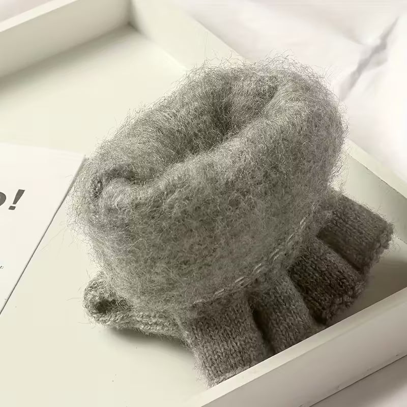 Gebreide Halfvinger Handschoenen Voor Warme Handen En Optimale Bewegingsvrijheid