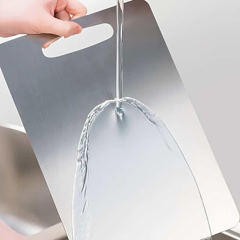 Snijden met Stijl – Dubbelzijdige Titanium Snijplank voor Keuken & Camping