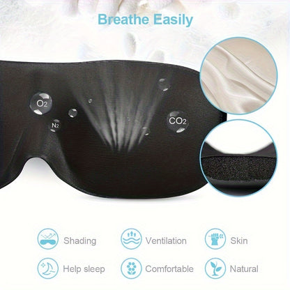 Contoured Slaapmasker met Memory Foam en Verstelbare Gesp