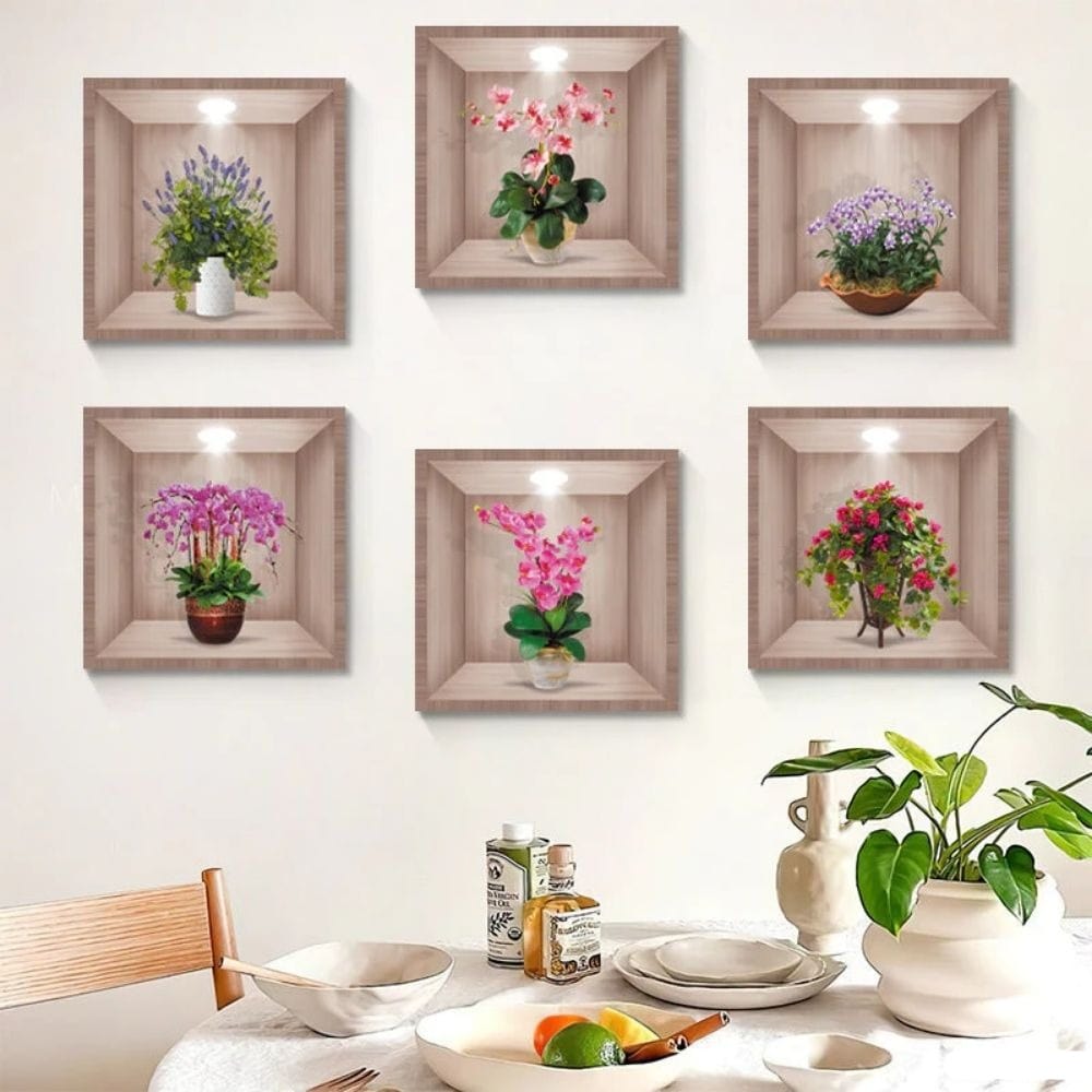 3D Wanddecoratie Met Groene Plantstructuur Voor Binnenruimtes