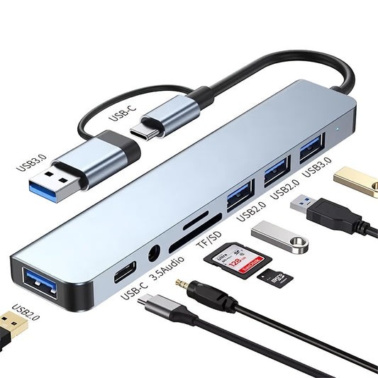 ConnectMate 8-in-2 USB-C Hub – Slimme Multipoort Koppeling voor Audio, Video & Data