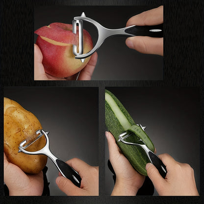 Scherp & Efficiënt – RVS Schillerset voor Groente & Fruit (2 stuks)