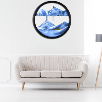 Bewegend Zandkunstwerk Voor Rustgevende En Unieke Wanddecoratie