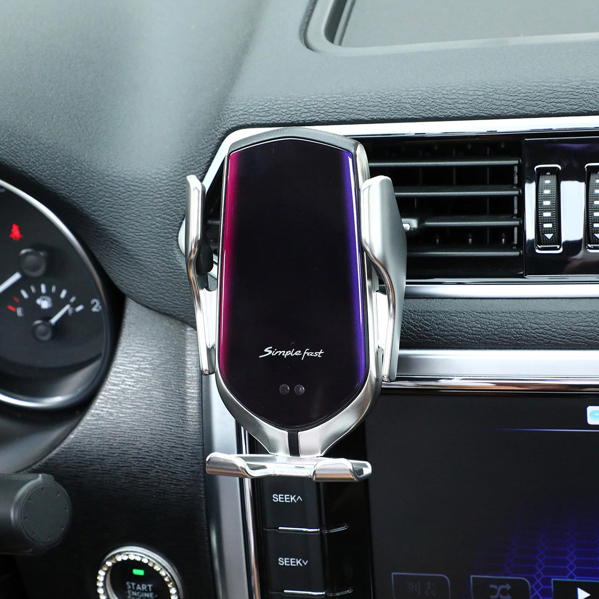 Telefoonhouder Auto met Qi Opladen en Automatische Klemfunctie