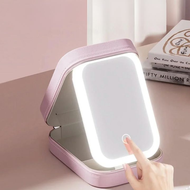 Cosmetische Opbergkoffer Met Led‑Spiegel