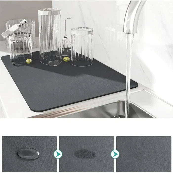Waterabsorberende Afdruipmat met Antislip Onderkant