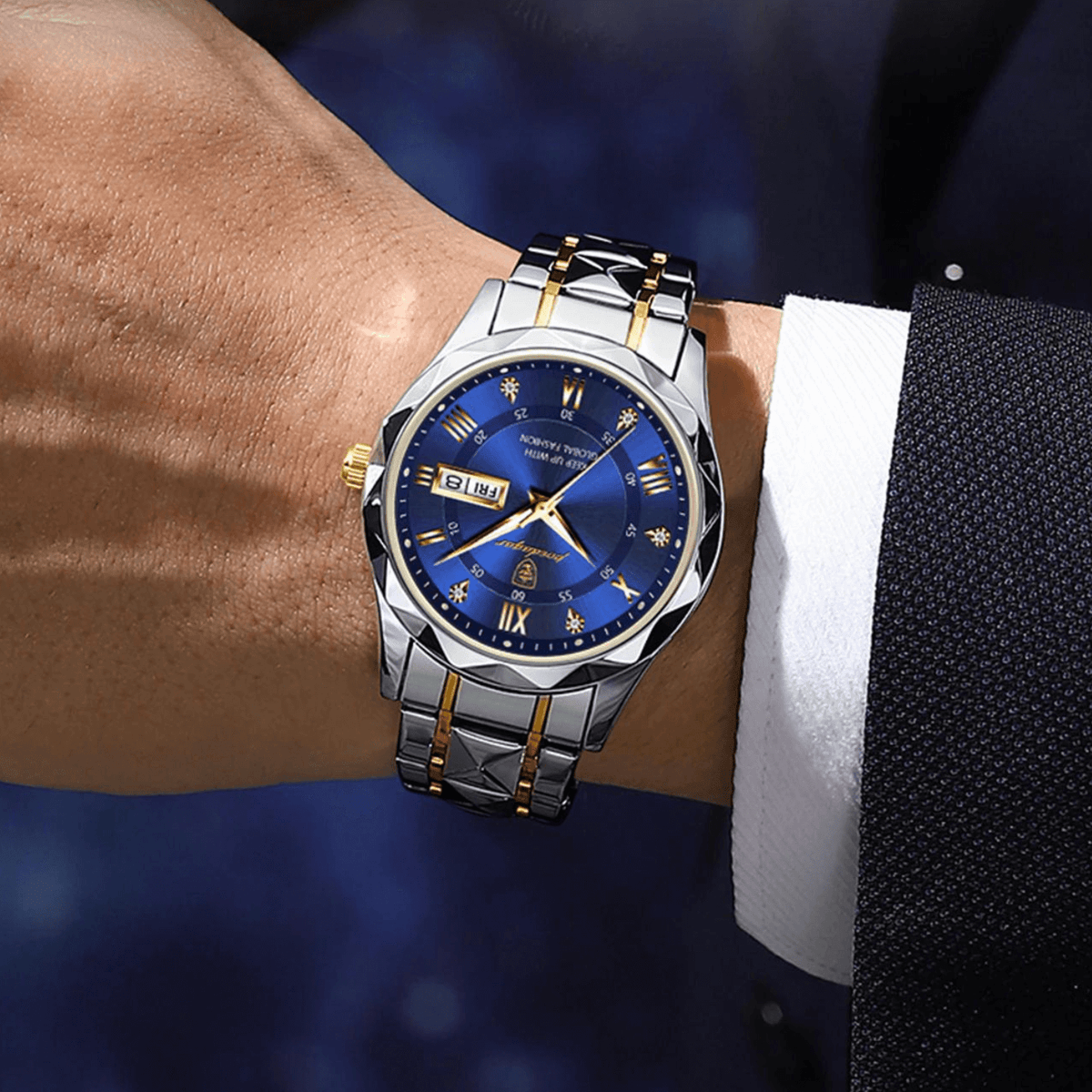Herenhorloge Lichtgevend met Roestvrij Staal en Quartz Tijdmechanisme
