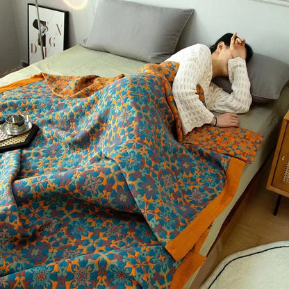 Zeslaags Quilt Van Polyester Met Zacht Comfort En Fris Patroon