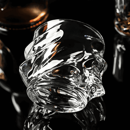 Kristallen Whiskyglas Met Geslepen Structuur Voor Sterke Dranken