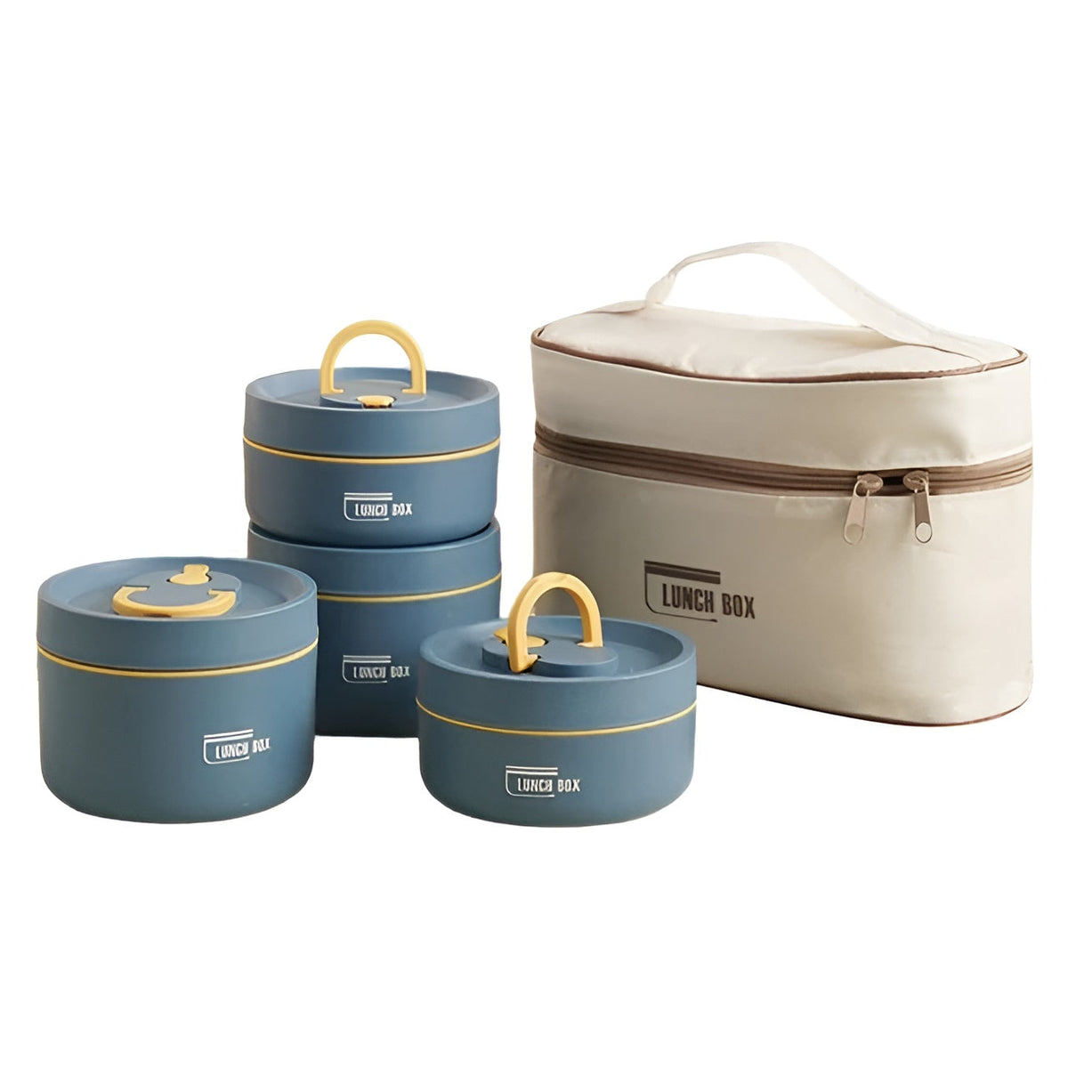 Geïsoleerde Lunchbox Met Meerdere Compartimenten En Draagtas