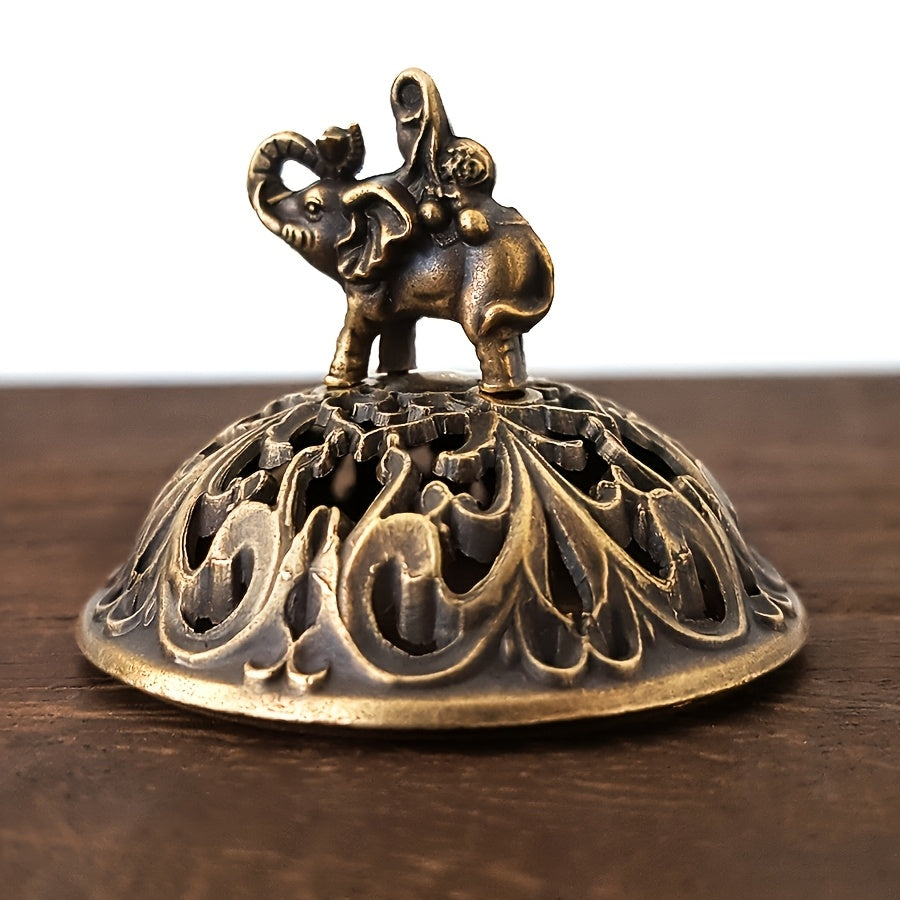 Metalen Olifant Wierookhouder – Inclusief 180 Kegels voor Yoga & Meditatie