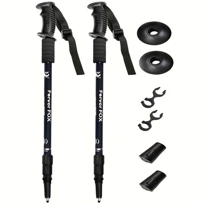 2‑Delige Verstelbare Wandelstokken – Zware Aluminium Trekking Poles voor Outdoor & Reizen