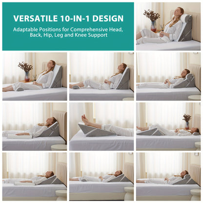 Verstelbaar Wigkussen Van Memory Foam Voor Comfortabele Ondersteuning