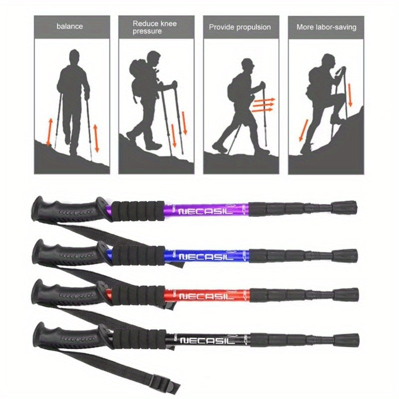 Lichtgewicht Verstelbare Wandelstok – Roestbestendig & Outdoorproof