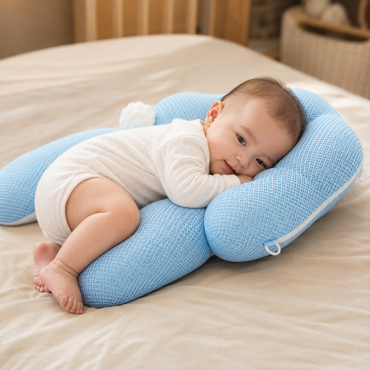 Ergonomisch Babykussen Met Zachte Ligzone En Omsluitende Randen