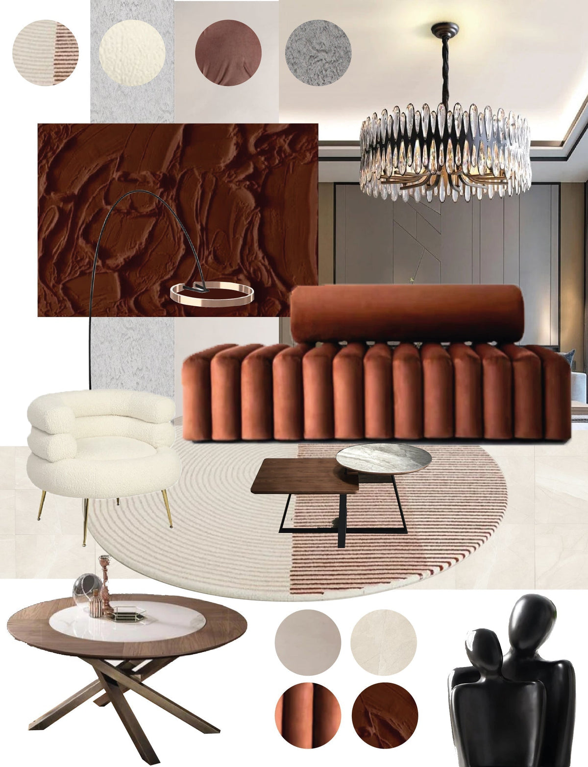 Abstracte Keramische Liefdessculptuur Voor Moderne En Tijdloze Woondecoratie