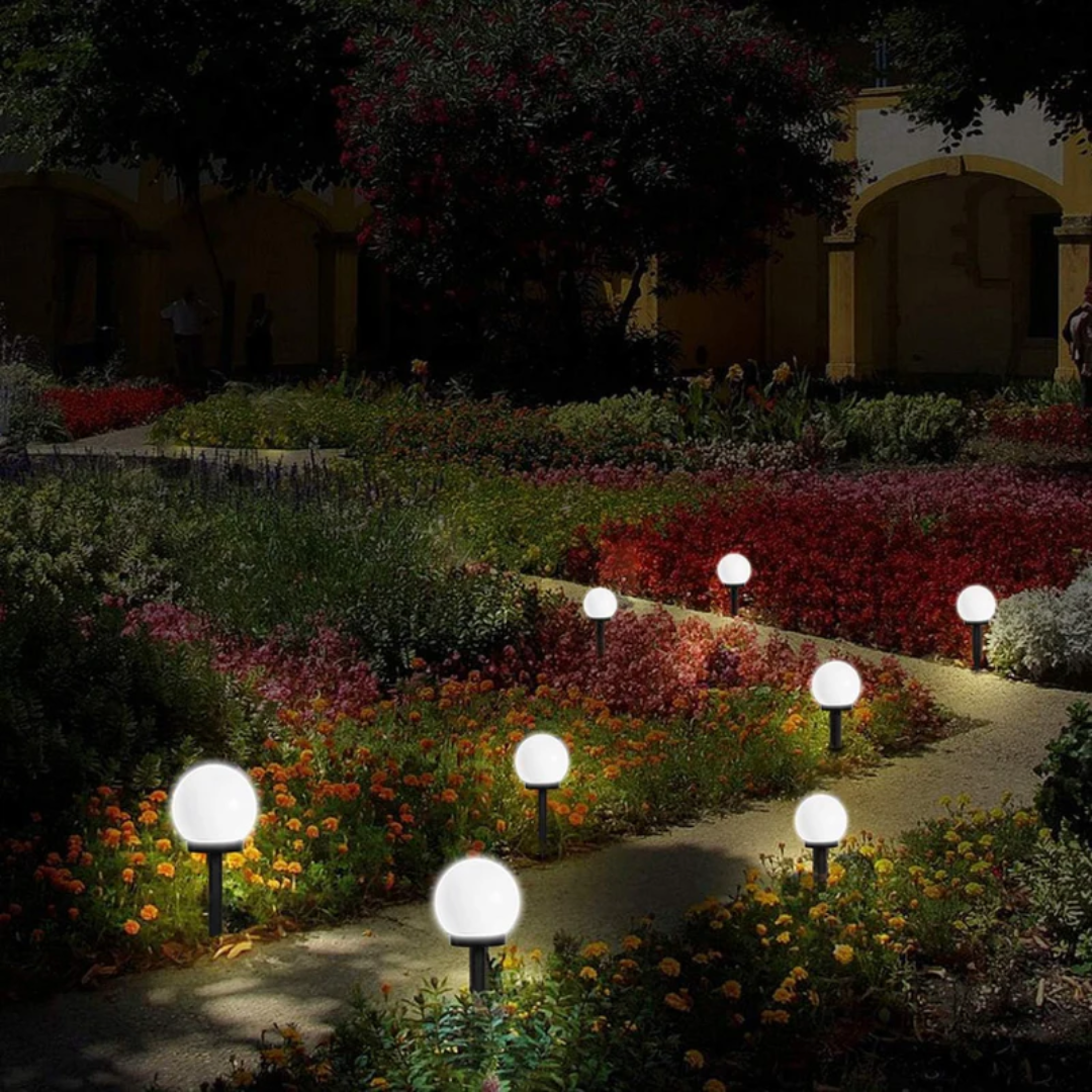 3 stuks waterdichte led zonnebol tuinverlichting