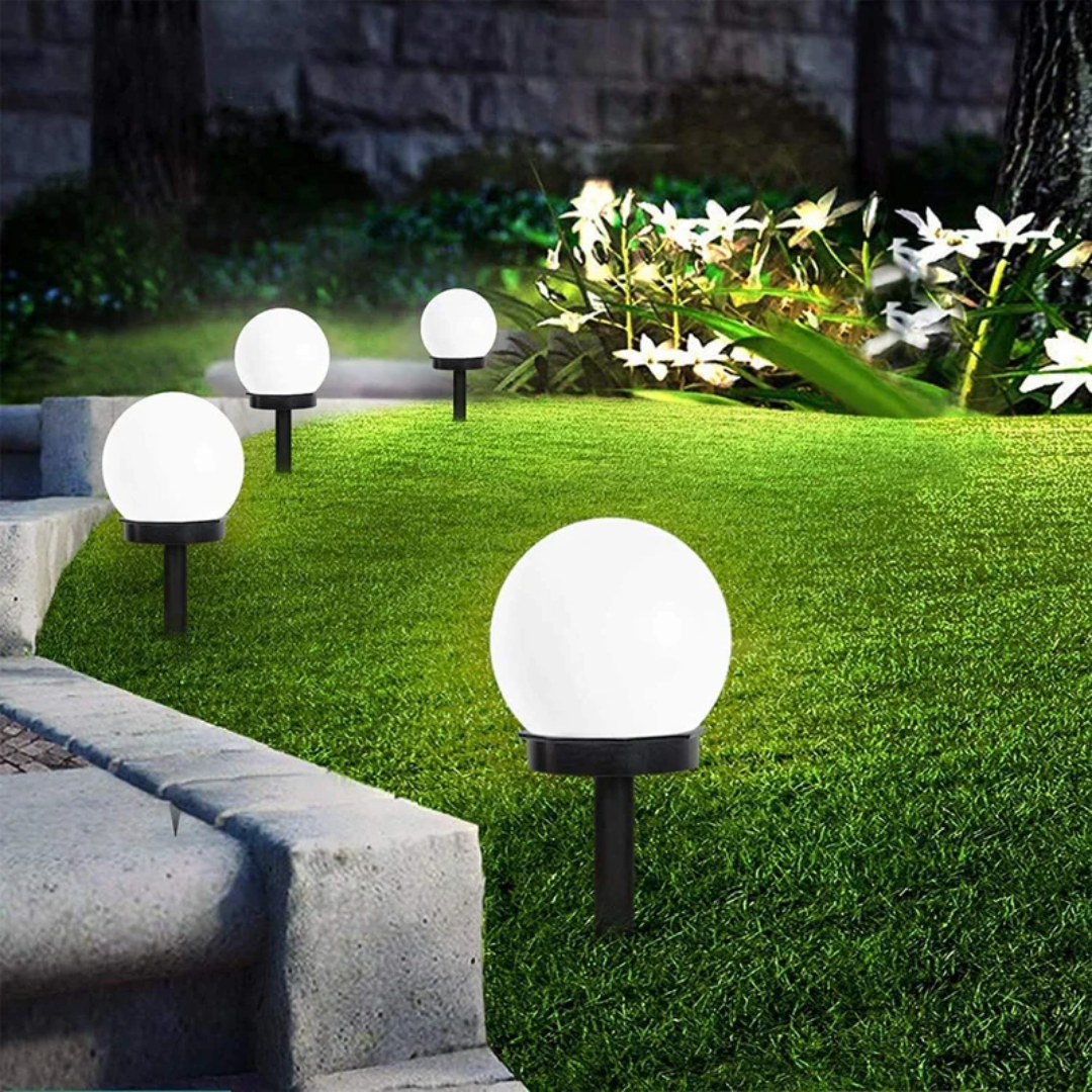 3 stuks waterdichte led zonnebol tuinverlichting