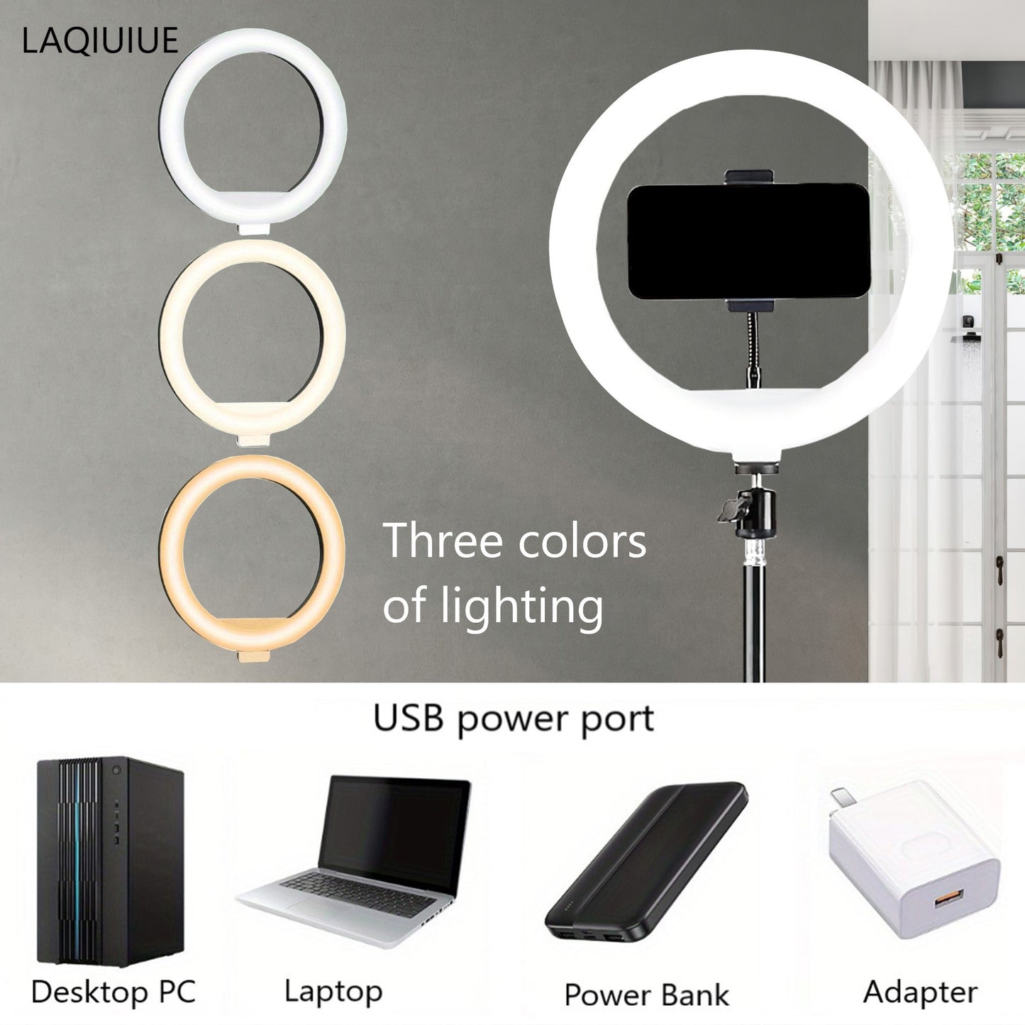 LED Ringlicht 10‑inch met Verstelbaar Statief