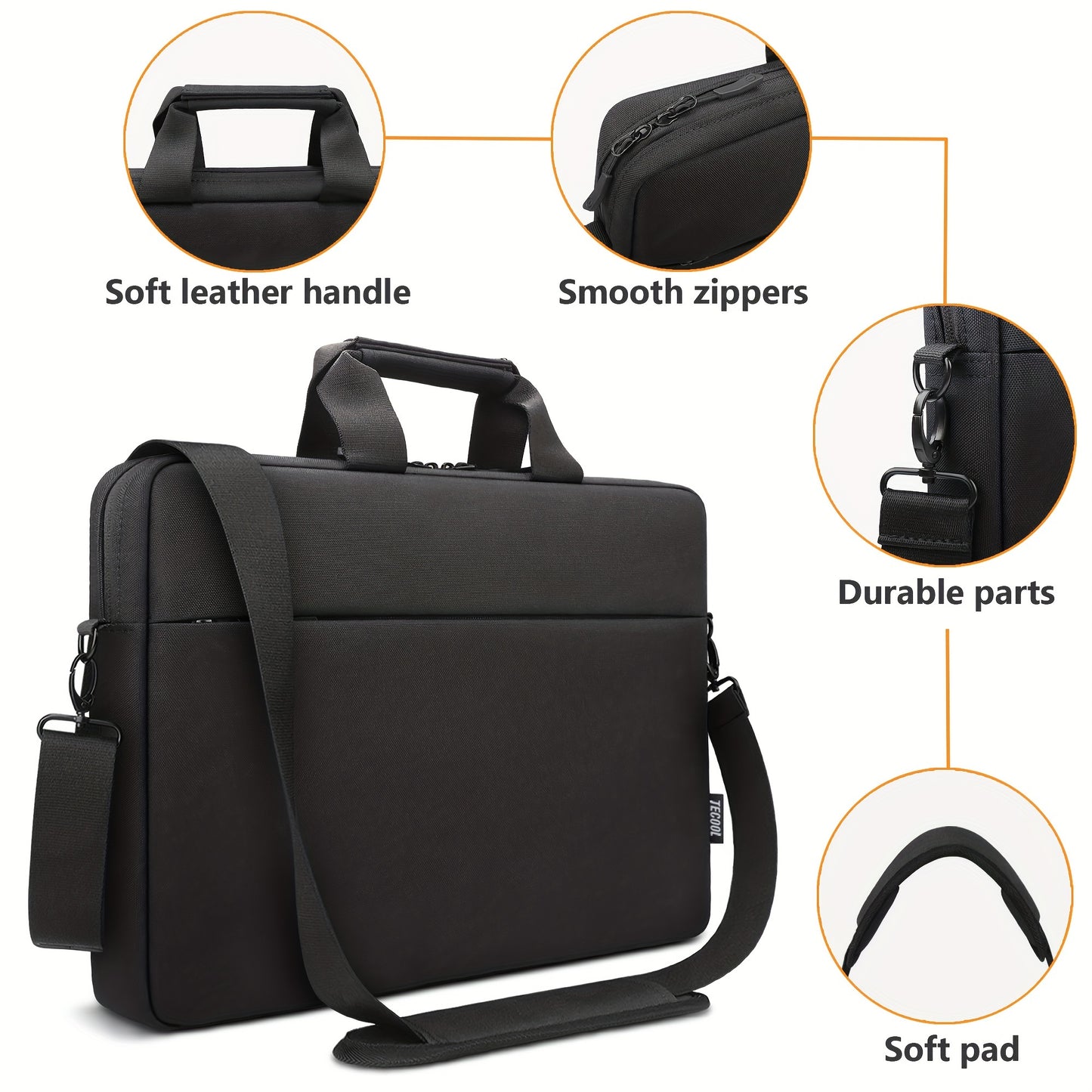 Multifunctionele Laptop Schoudertas – 14/15/17 inch TSA-Compatibel voor Werk & Reizen