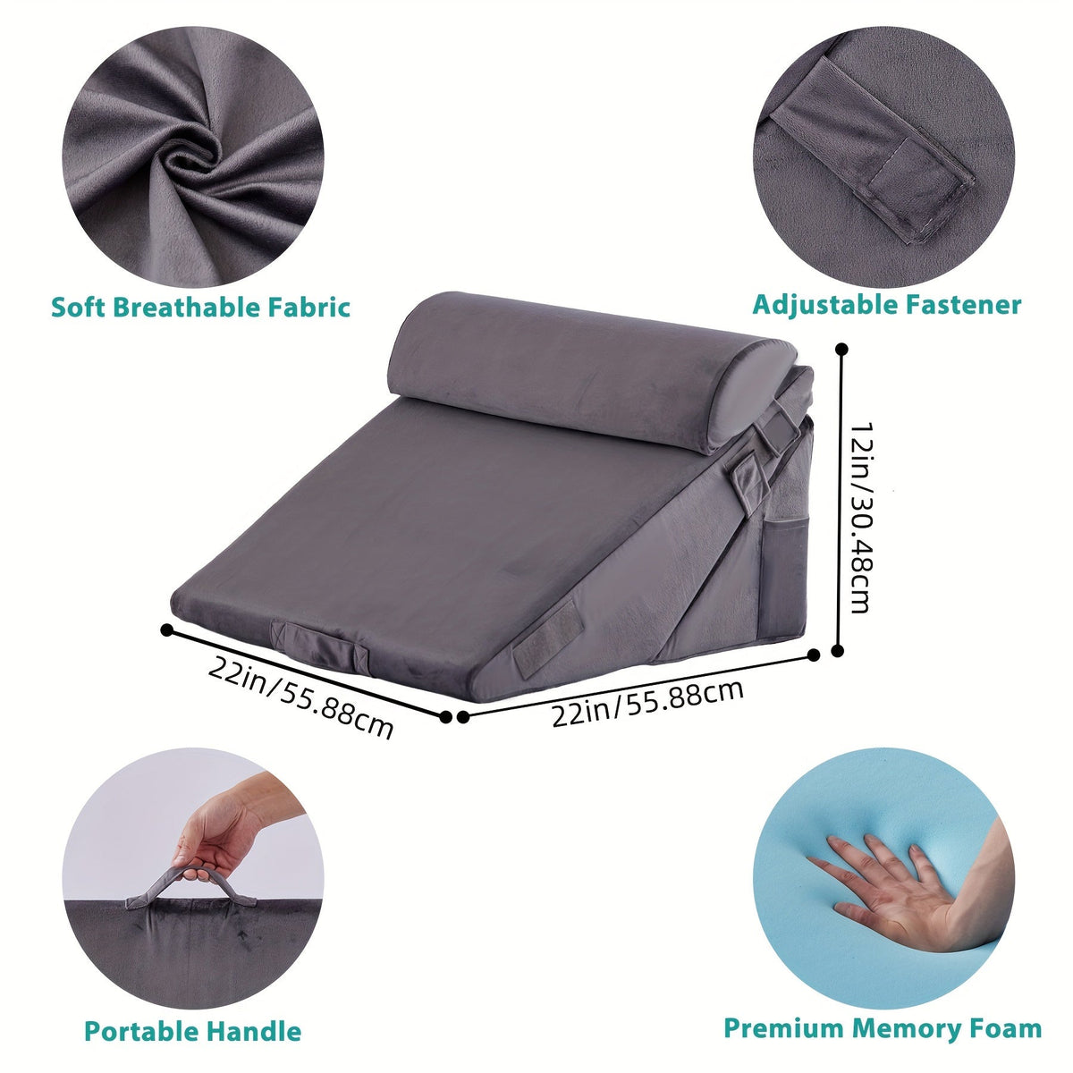 Verstelbaar Wigkussen Van Memory Foam Voor Comfortabele Ondersteuning