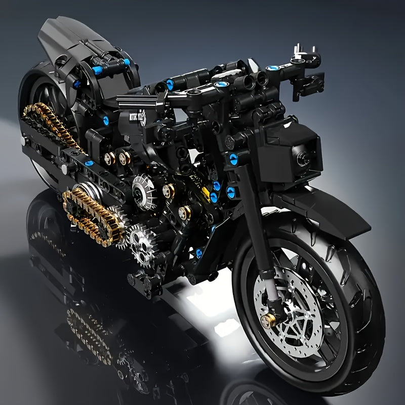 Retro Motorfiets Bouwset – 1000+ Stuks voor Volwassenen & Verzamelaars
