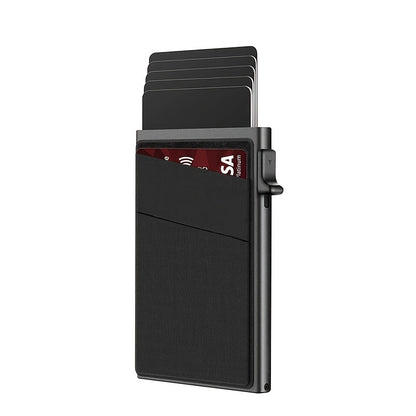 CardSlide Aluminium Kaarthouder – Eenvoudige RFID-bescherming met Geldvak voor Mannen