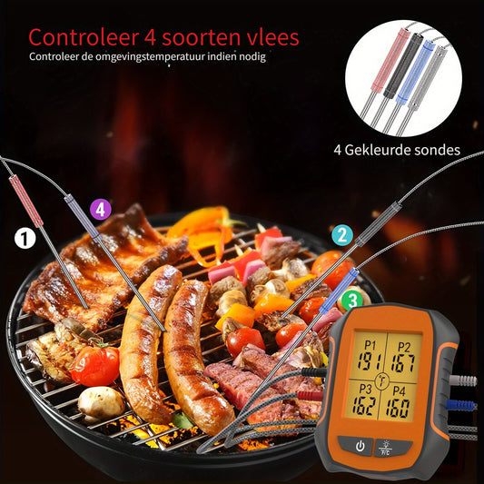 Thermolove Vleesthermometer – Draadloos met Dubbele Sonden