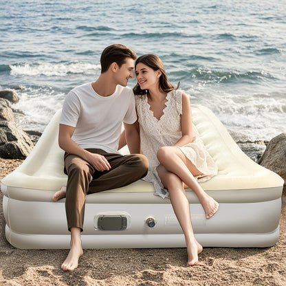 Luchtbed met Geïntegreerde Elektrische Pomp – Stevig PVC Matras voor Binnen en Buiten