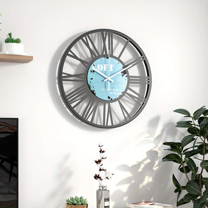 RustiTime Wandklok – Klassieke Romeinse Rust in Modern Metaal & Hout