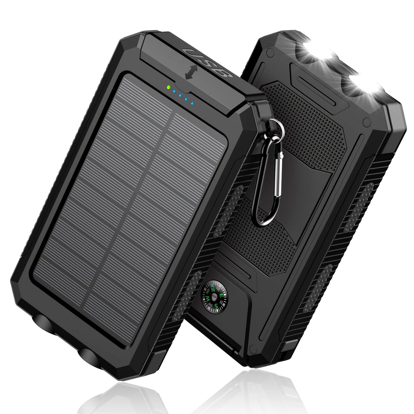Solar Powerbank 8000mAh – Draagbare Noodstroom voor Outdoor en Reizen