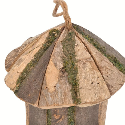 Charmant Hangend Houten Vogelhuisje – Decoratief Ambacht voor Buiten
