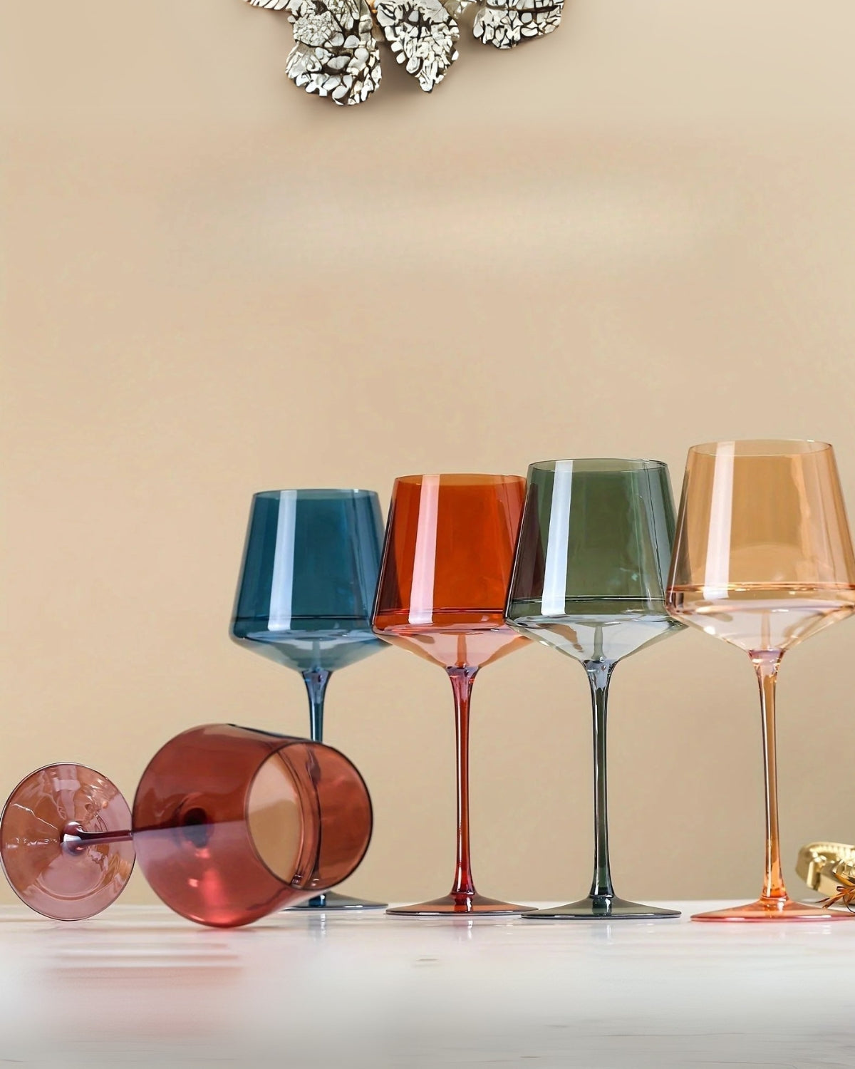 Glazenset Van 6 Handgevormde Drinkglazen