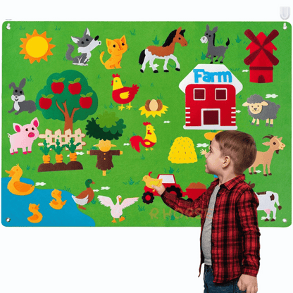 Educatief Viltbord voor Kinderen met Kleurrijke Speelfiguren
