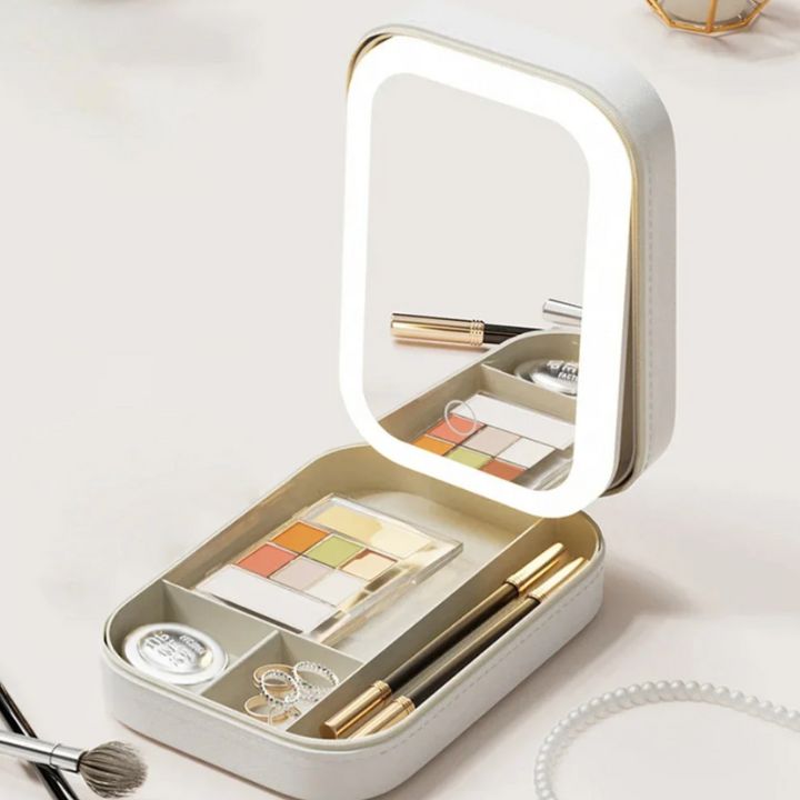 Cosmetische Opbergkoffer Met Led‑Spiegel
