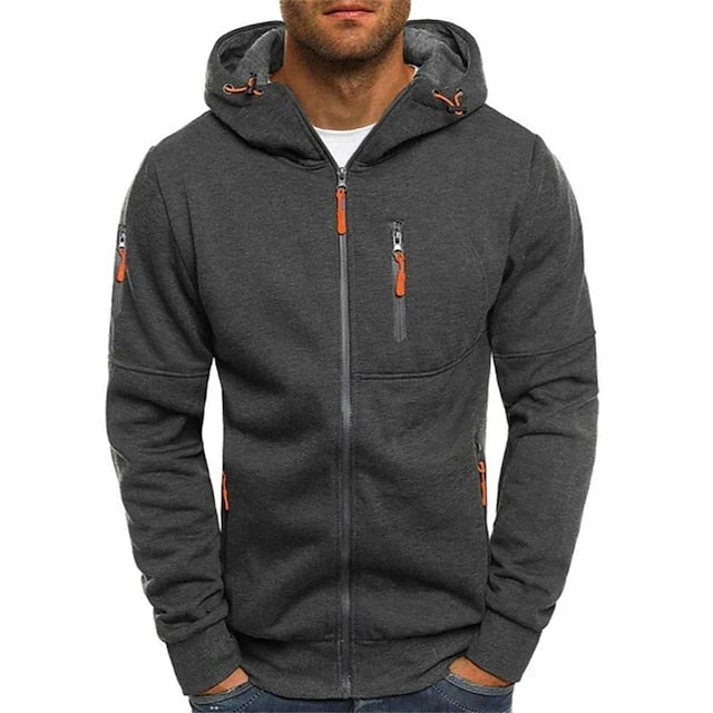 Comfortabele Heren Hoodie van Katoen en Polyester