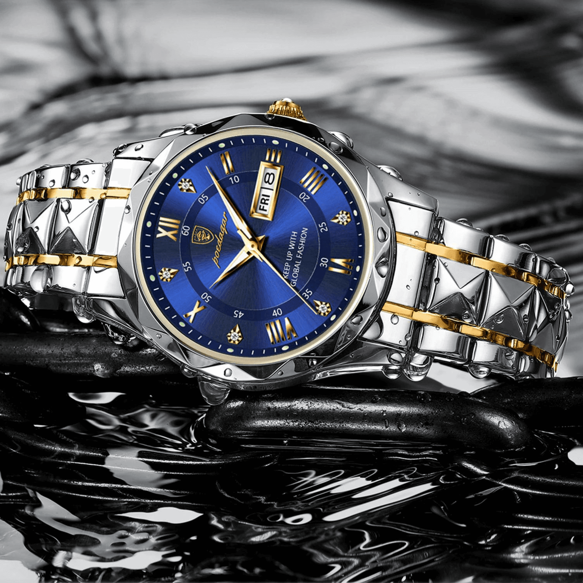 Herenhorloge Lichtgevend met Roestvrij Staal en Quartz Tijdmechanisme