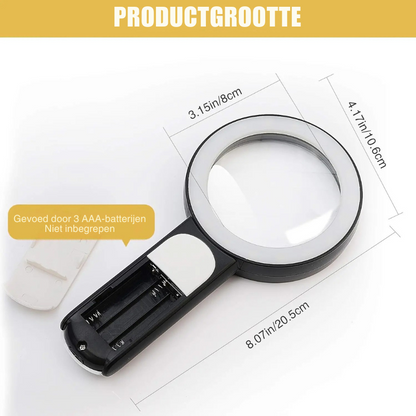 Vergrootglas met 30x Vergroting en 18 LED-Lampjes