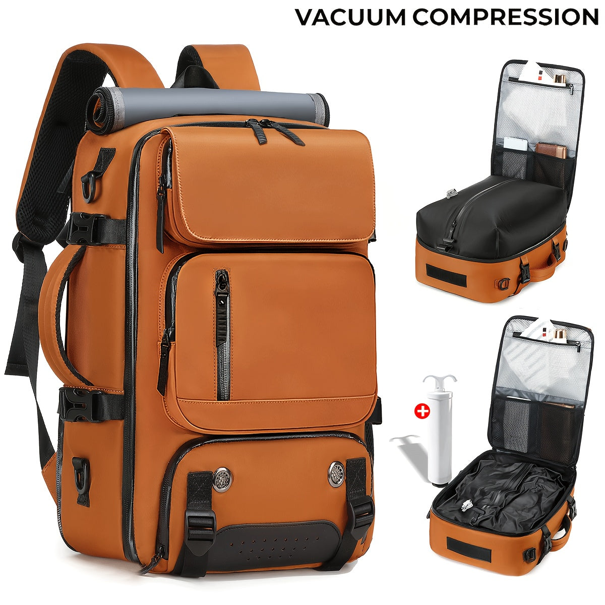 Zakelijke Heren Vacuum Compressie Rugzak met Laptopvak
