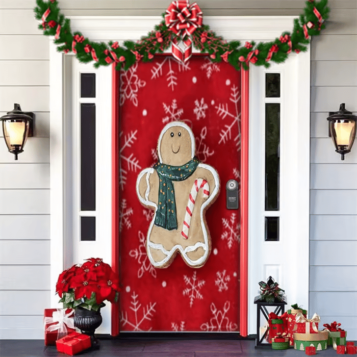 Deurdecoratie Voor Kerst En Halloween Met Eenvoudige Bevestiging